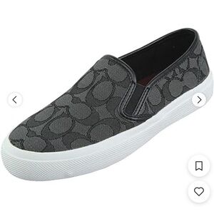 Coach Women’s Black Slip-On Trainers Sneakers GUC size 7.5